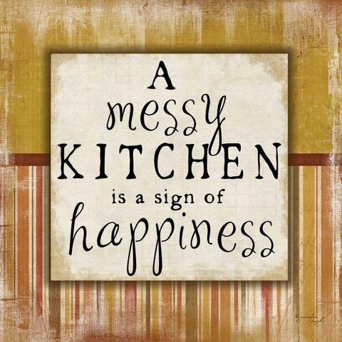 Messy Kitchen White Modern Wood Framed Art Print with Double Matting by Pugh, Jennifer