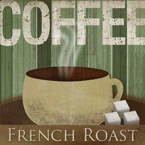 French Roast White Modern Wood Framed Art Print by Pugh, Jennifer