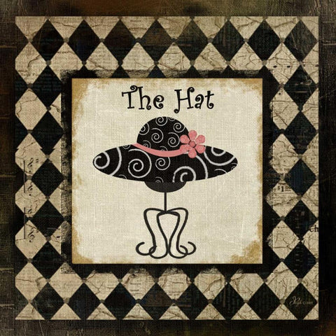 The Hat White Modern Wood Framed Art Print with Double Matting by Pugh, Jennifer