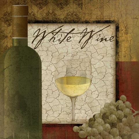 White Wine Black Modern Wood Framed Art Print with Double Matting by Pugh, Jennifer