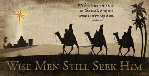 Wise Men Still Seek Him White Modern Wood Framed Art Print with Double Matting by Pugh, Jennifer