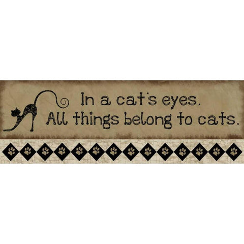 In a Cats Eyes Black Modern Wood Framed Art Print with Double Matting by Pugh, Jennifer