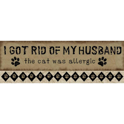 Allergic Husband Gold Ornate Wood Framed Art Print with Double Matting by Pugh, Jennifer