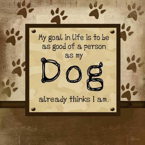 Good Person As My Dog Black Modern Wood Framed Art Print with Double Matting by Pugh, Jennifer