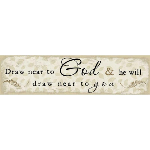 Draw Near to God White Modern Wood Framed Art Print by Pugh, Jennifer