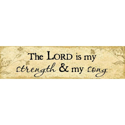 Lord is My Strength Black Modern Wood Framed Art Print with Double Matting by Pugh, Jennifer