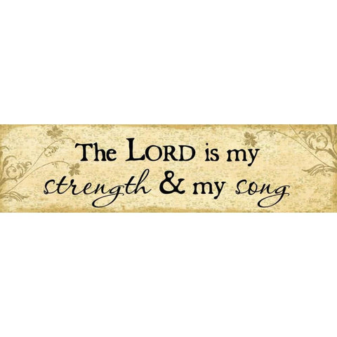 Lord is My Strength Gold Ornate Wood Framed Art Print with Double Matting by Pugh, Jennifer