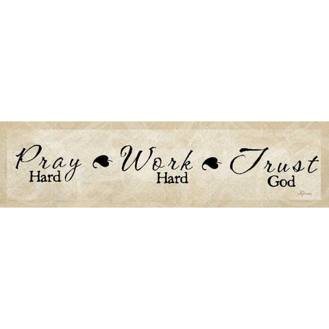 Pray Hard White Modern Wood Framed Art Print by Pugh, Jennifer