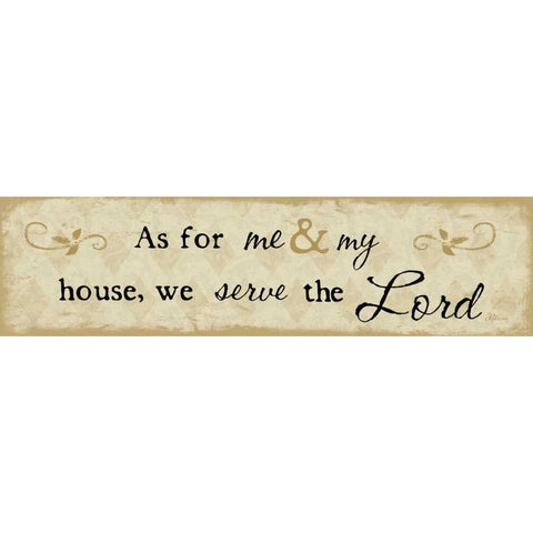 Serve the Lord Gold Ornate Wood Framed Art Print with Double Matting by Pugh, Jennifer