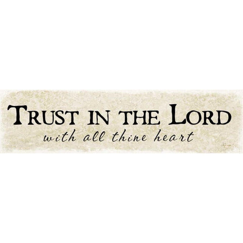 Trust in the Lord White Modern Wood Framed Art Print by Pugh, Jennifer