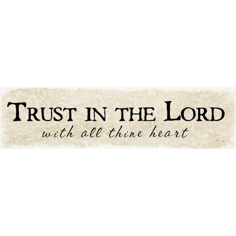 Trust in the Lord Black Modern Wood Framed Art Print by Pugh, Jennifer