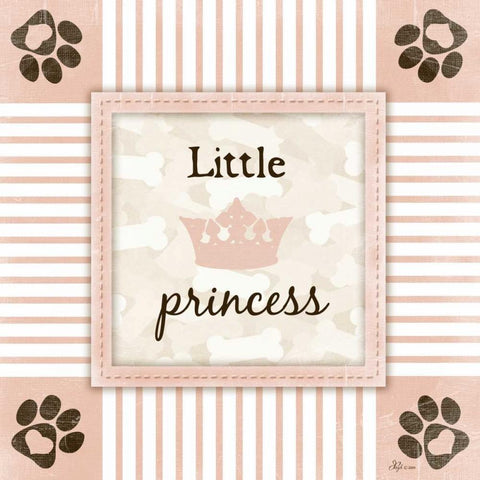 Little Princess Black Modern Wood Framed Art Print by Pugh, Jennifer