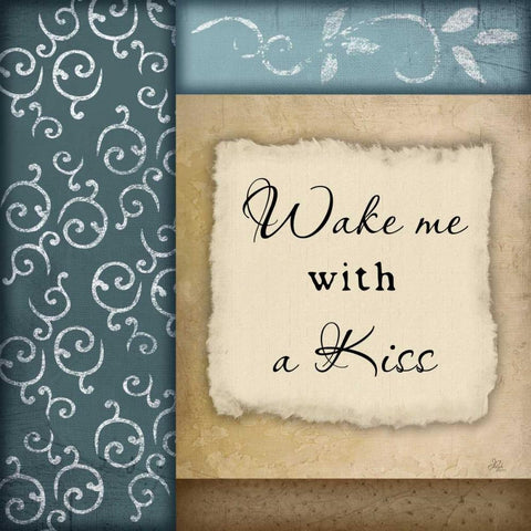 Wake Me With a Kiss Black Modern Wood Framed Art Print with Double Matting by Pugh, Jennifer