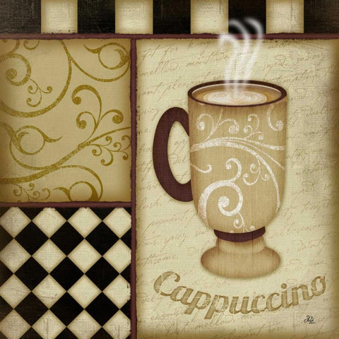 Cappuccino Black Ornate Wood Framed Art Print with Double Matting by Pugh, Jennifer