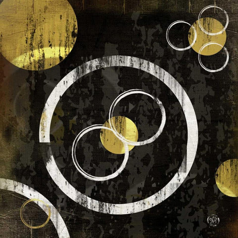 Circles II Black Modern Wood Framed Art Print by Pugh, Jennifer