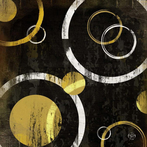 Circles III Black Modern Wood Framed Art Print by Pugh, Jennifer