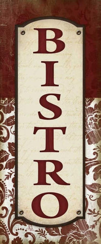 Bistro White Modern Wood Framed Art Print with Double Matting by Pugh, Jennifer