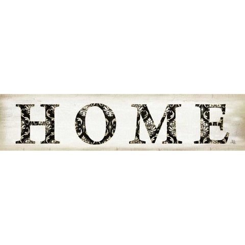 Home Black Modern Wood Framed Art Print by Pugh, Jennifer