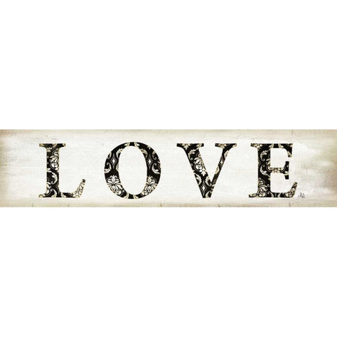 Love White Modern Wood Framed Art Print by Pugh, Jennifer