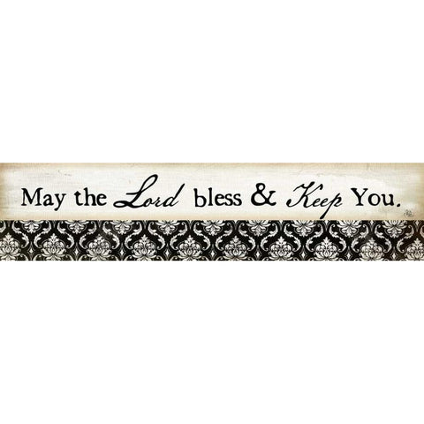 May the Lord White Modern Wood Framed Art Print by Pugh, Jennifer