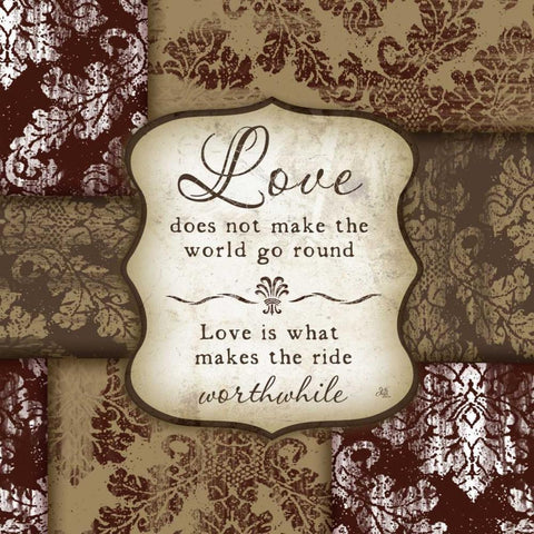 Love Black Modern Wood Framed Art Print with Double Matting by Pugh, Jennifer