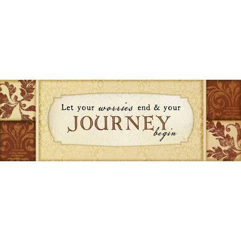 Journey Begins White Modern Wood Framed Art Print by Pugh, Jennifer