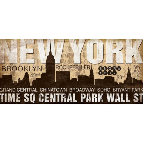 New York White Modern Wood Framed Art Print by Pugh, Jennifer