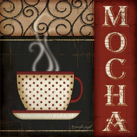 Mocha White Modern Wood Framed Art Print with Double Matting by Pugh, Jennifer