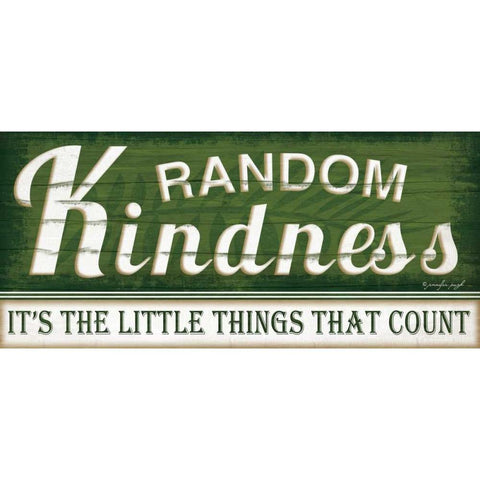 Random Kindness Black Modern Wood Framed Art Print with Double Matting by Pugh, Jennifer