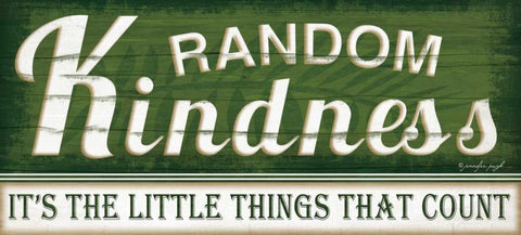 Random Kindness White Modern Wood Framed Art Print with Double Matting by Pugh, Jennifer