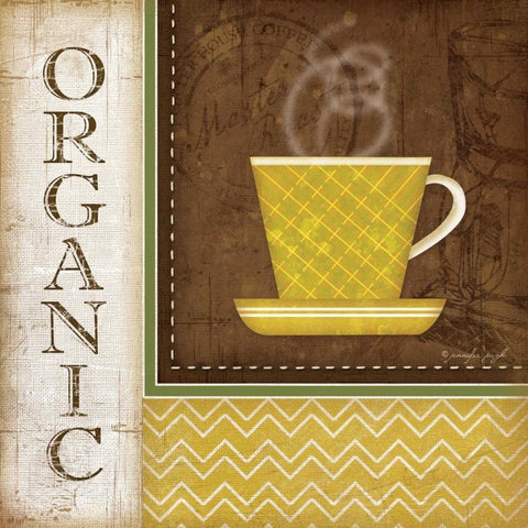 Organic Coffee Black Modern Wood Framed Art Print with Double Matting by Pugh, Jennifer