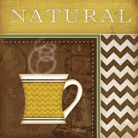 Natural Organic Coffee Gold Ornate Wood Framed Art Print with Double Matting by Pugh, Jennifer