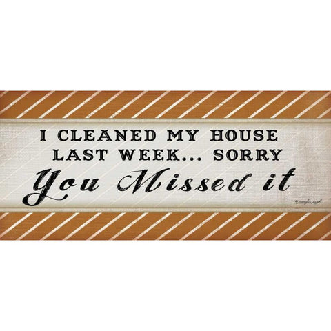 Clean House Black Modern Wood Framed Art Print with Double Matting by Pugh, Jennifer