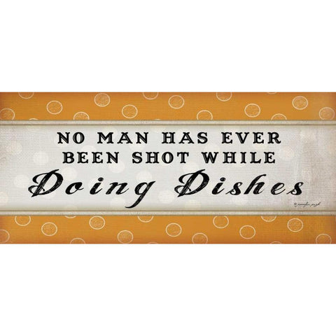 Doing Dishes Black Modern Wood Framed Art Print by Pugh, Jennifer