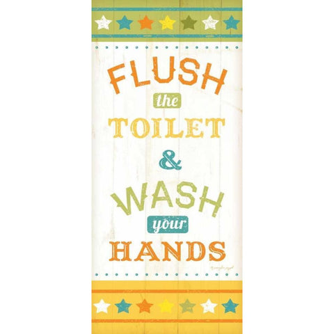 Flush and Wash Black Modern Wood Framed Art Print with Double Matting by Pugh, Jennifer