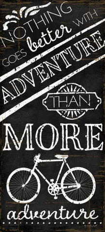 Nothing Goes Better with Adventure Black Ornate Wood Framed Art Print with Double Matting by Pugh, Jennifer