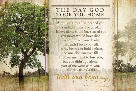 The Day God Took You Home White Modern Wood Framed Art Print with Double Matting by Pugh, Jennifer