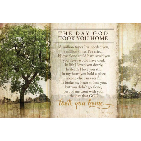 The Day God Took You Home White Modern Wood Framed Art Print by Pugh, Jennifer