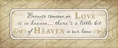 Heaven in Our Home White Modern Wood Framed Art Print with Double Matting by Pugh, Jennifer