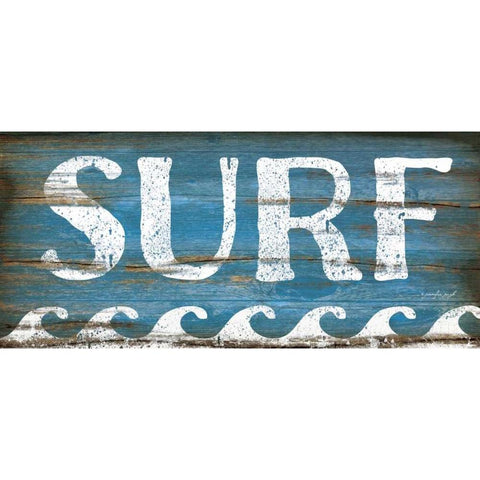 Surf Gold Ornate Wood Framed Art Print with Double Matting by Pugh, Jennifer