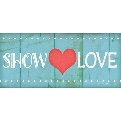 Show Love Black Modern Wood Framed Art Print by Pugh, Jennifer