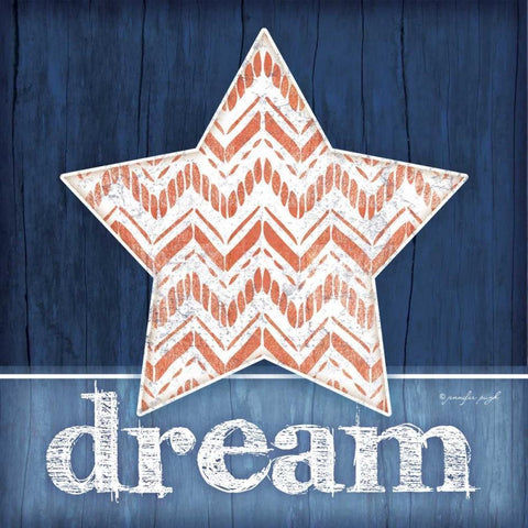 Dream Star Black Modern Wood Framed Art Print with Double Matting by Pugh, Jennifer