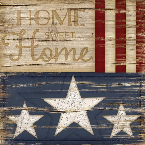 Home Sweet Home Gold Ornate Wood Framed Art Print with Double Matting by Pugh, Jennifer