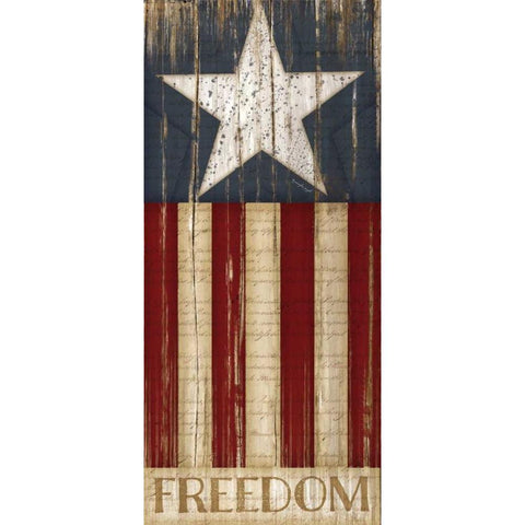 Stars and Stripes Gold Ornate Wood Framed Art Print with Double Matting by Pugh, Jennifer