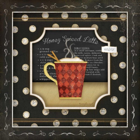 Kitchen Cuisine Coffee II Gold Ornate Wood Framed Art Print with Double Matting by Pugh, Jennifer