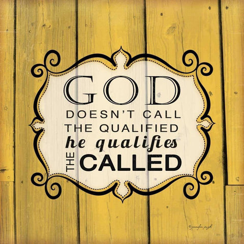 God Qualifies the Called Black Modern Wood Framed Art Print with Double Matting by Pugh, Jennifer