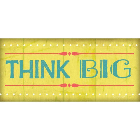 Think Big White Modern Wood Framed Art Print by Pugh, Jennifer