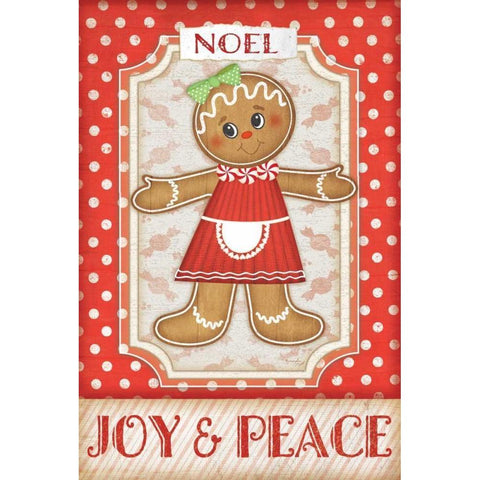 Gingerbread Girl White Modern Wood Framed Art Print by Pugh, Jennifer