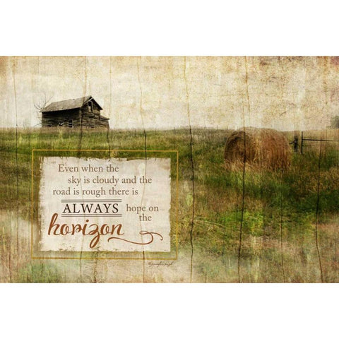 Always Hope Black Modern Wood Framed Art Print with Double Matting by Pugh, Jennifer