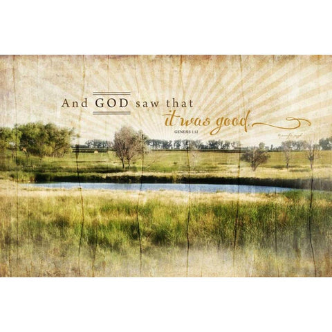 And God Saw That It Was Good White Modern Wood Framed Art Print by Pugh, Jennifer